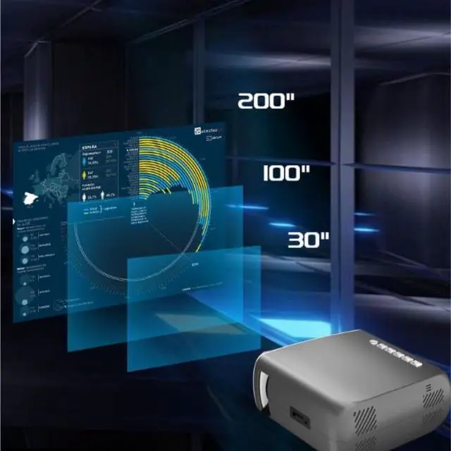 Alt view image 2 of 6 - Home Screen Projection Device Outdoor Portable Projector