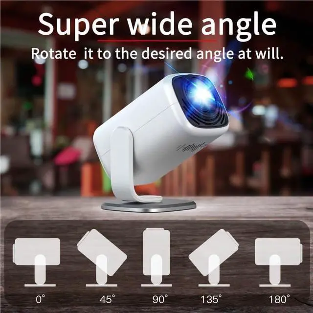 Alt view image 4 of 6 - 1080P Smart Home Portable Projector for Outdoor Use