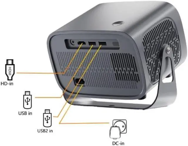 Alt view image 6 of 7 - Automatic High Definition Smart Cinema Portable Projector
