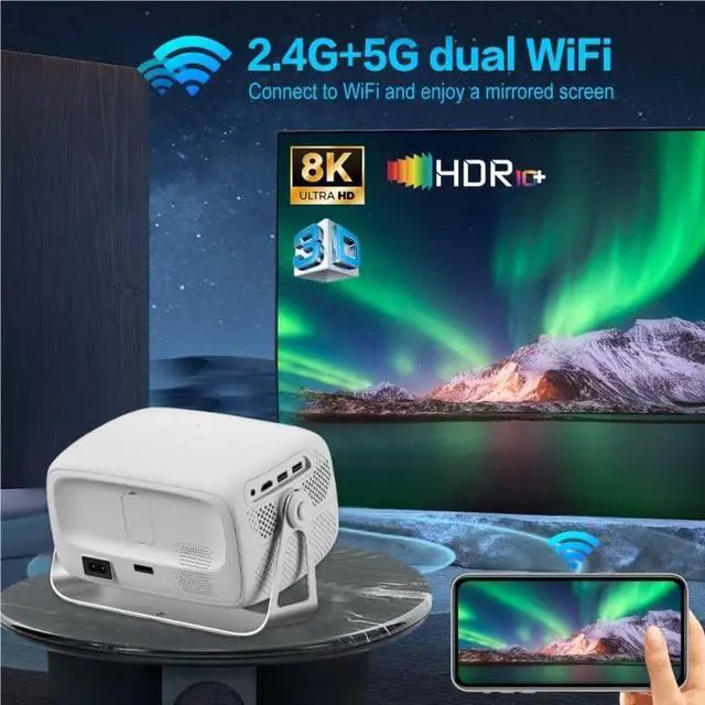 Alt view image 3 of 7 - Projector for Home Use with Portable
