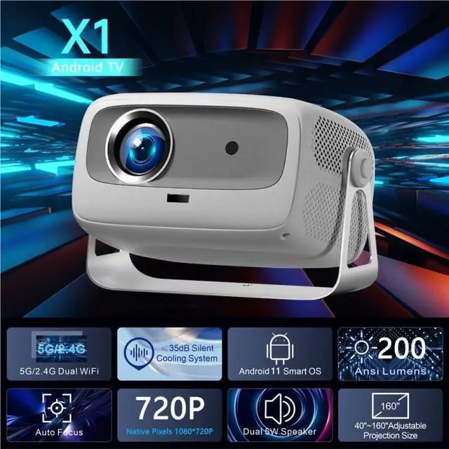 Alt view image 4 of 7 - Projector for Home Use with Portable