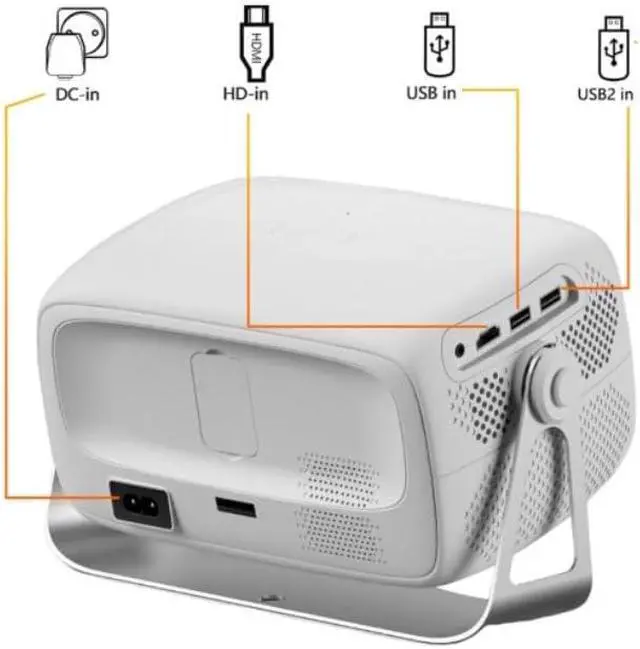 Alt view image 6 of 7 - Projector for Home Use with Portable