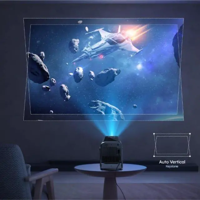 Alt view image 2 of 5 - High Definition Portable 1080P Multi Screen Home Bedroom Outdoor Projector