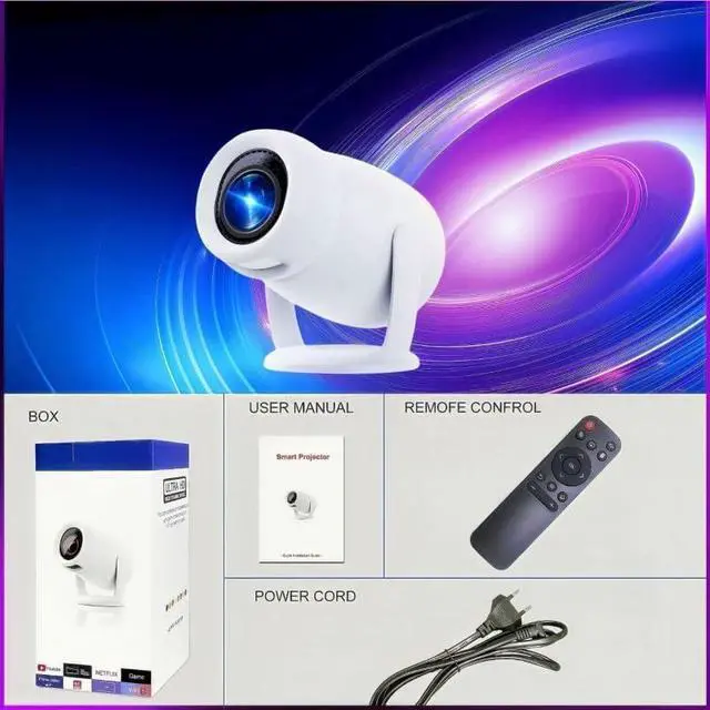 Alt view image 3 of 6 - 4K High Definition Intelligent Portable Projector