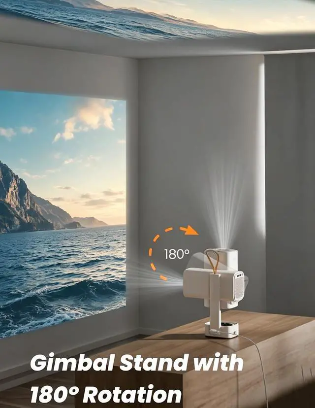 Alt view image 4 of 5 - Acezoe Mini Projector with WiFi, Native 1080 FHD, Portable Projector for Outdoor Indoor Use