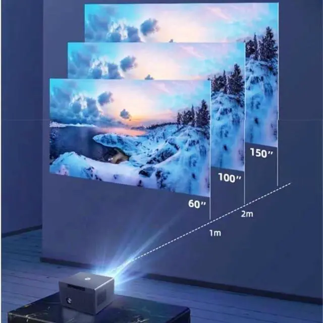 Alt view image 5 of 6 - Home Projector 4K High Definition 1080P Office Wall Mounted Cinema Level