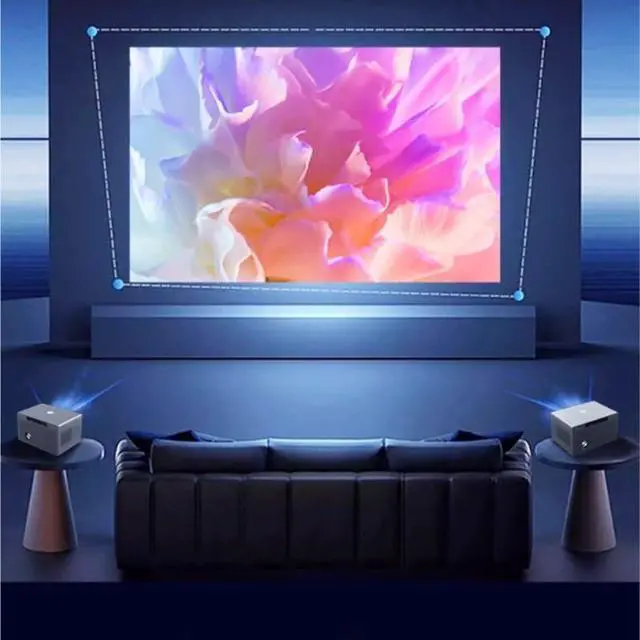 Alt view image 6 of 6 - Home Projector 4K High Definition 1080P Office Wall Mounted Cinema Level