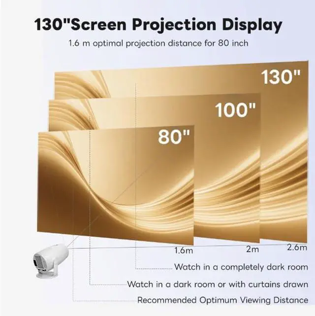 Alt view image 4 of 7 - High Definition Smart Projector for Home Use