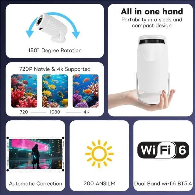 Alt view image 6 of 7 - High Definition Smart Projector for Home Use