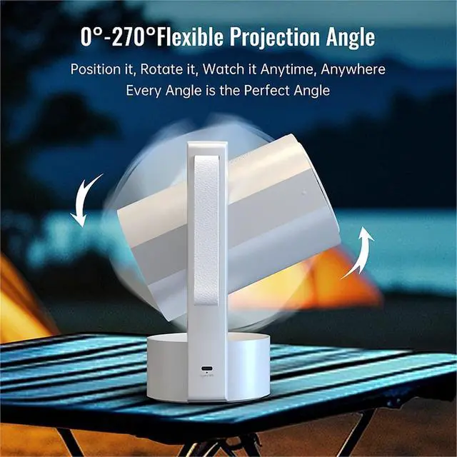 Alt view image 3 of 6 - Mini Projector, Smart Full HD 1080P LED Projector Home Theater Proyector Beamer With Auto ,Indoor & Outdoor Use