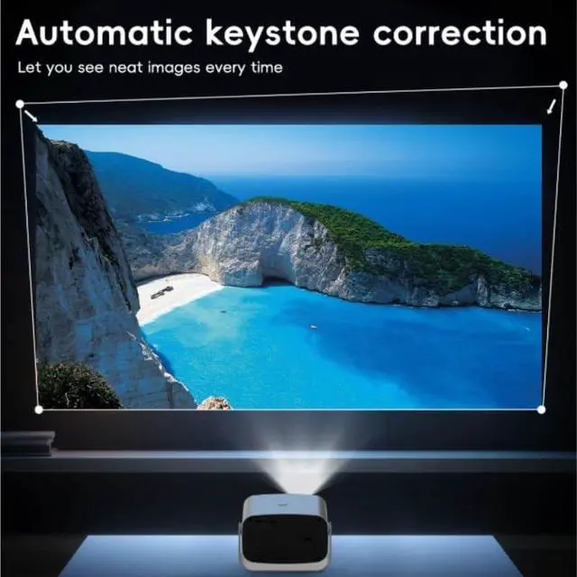 Alt view image 5 of 6 - 100 Projector Wi Fi High Definition for Home Use Desktop Portable