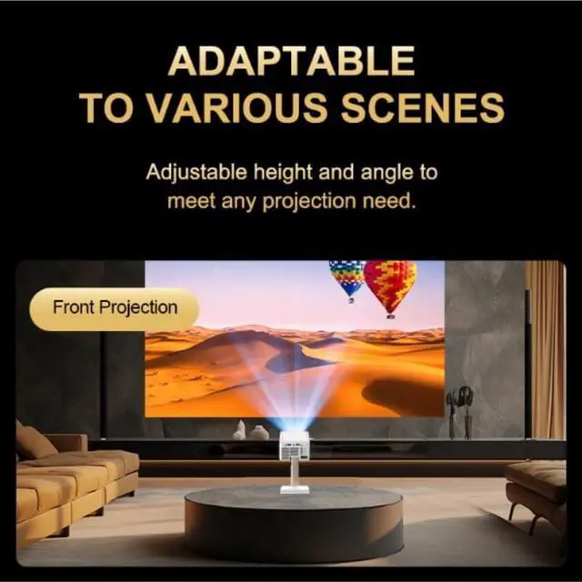 Alt view image 3 of 7 - Projector Screen Projection High Definition Portable 1080P