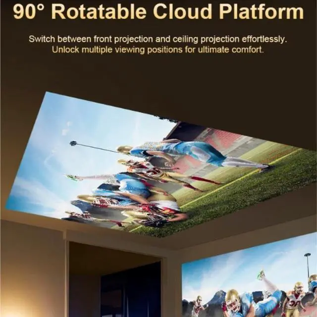 Alt view image 4 of 7 - Projector Screen Projection High Definition Portable 1080P