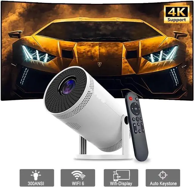 Alt view image 3 of 6 - Mini Projector, Home Projector 4K 1280*720P HDMI 180°flexible BT5.0 Video Cinema Outdoor Portable ,Indoor & Outdoor Use