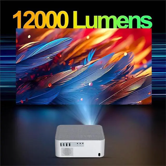 Alt view image 2 of 4 - Mini Projector, Auto 4K Projector 400ANSI 8K Native 720P HY300 Max With Wifi6 BT5.4 Portable Outdoor ,Indoor & Outdoor Use
