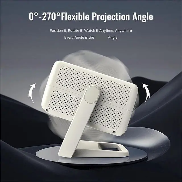 Alt view image 2 of 6 - Mini Projector, 2Pcs Auto Full HD 1080P Projector LED 5G WiFi Smart Video Game Home Theater Proyector Beamer Support 4K ,Indoor & Outdoor Use