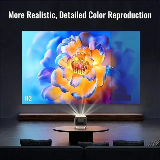 Alt view image 4 of 6 - Mini Projector, 2Pcs Auto Full HD 1080P Projector LED 5G WiFi Smart Video Game Home Theater Proyector Beamer Support 4K ,Indoor & Outdoor Use