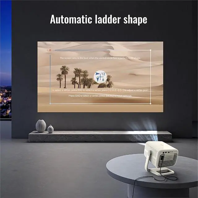 Alt view image 5 of 6 - Mini Projector, 2Pcs Auto Full HD 1080P Projector LED 5G WiFi Smart Video Game Home Theater Proyector Beamer Support 4K ,Indoor & Outdoor Use