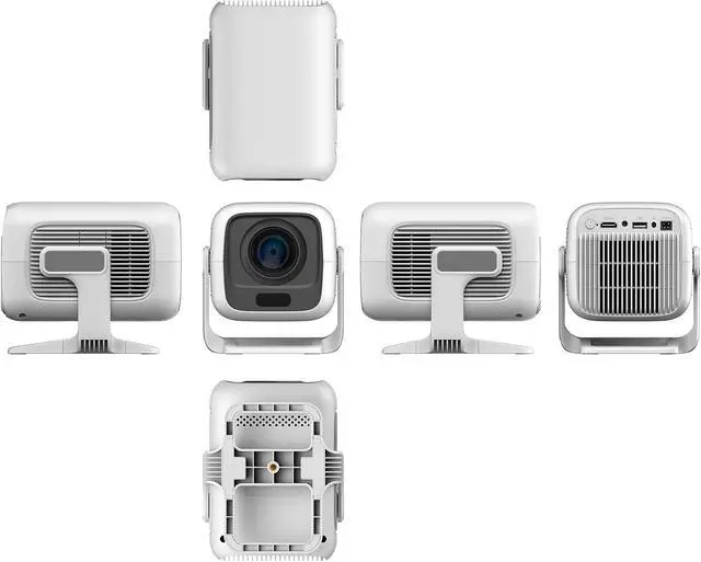Alt view image 3 of 5 - Mini Projector, Projector 450ANSI Auto & Keystone Smart TV Home Cinema for Movie Home Outdoor