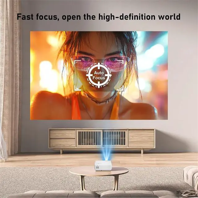 Alt view image 2 of 6 - Mini Projector, Projector, 4K 1080P Wireless Portable , HDMI & USB, Home Theater ,Indoor & Outdoor Use