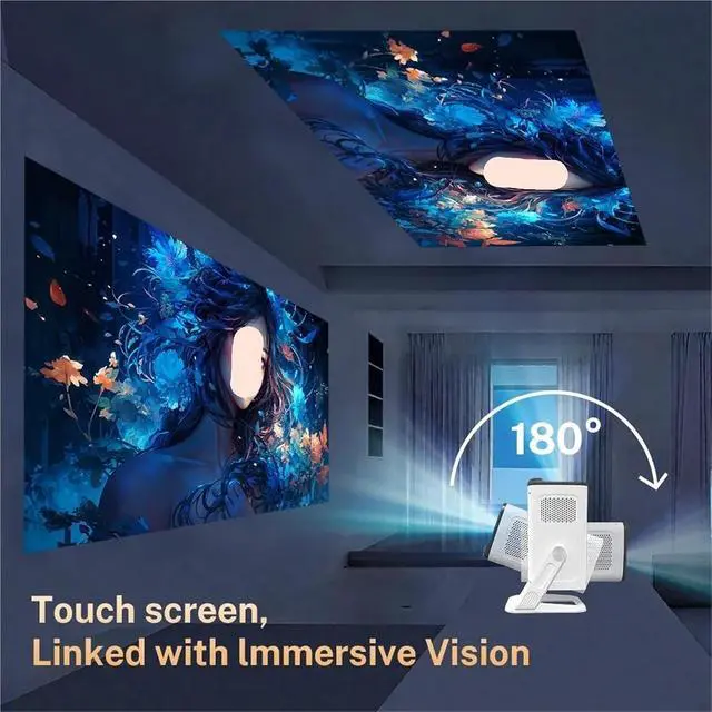 Alt view image 5 of 5 - Mini Projector, Mini Portable Projector 400ANSI WiFi6 BT5.4 Auto Support Full HD 4K Home Outdoor ,Indoor & Outdoor Use