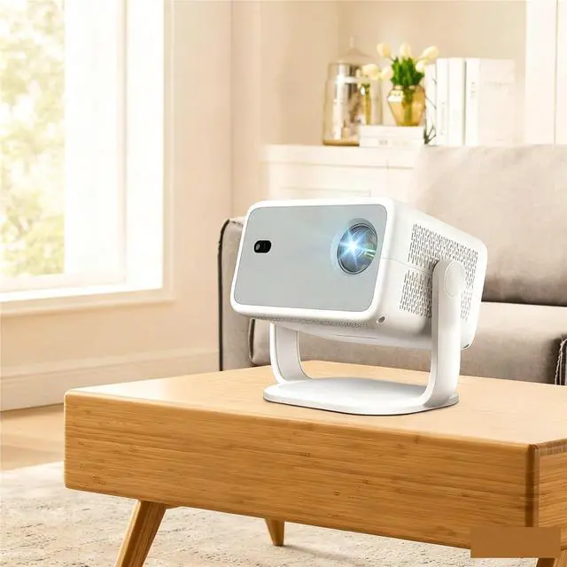 Alt view image 2 of 4 - Mini Projector, Projector Portable 4K Native Wifi6 BT5.2 1080P TP350 Auto Keystone Correction ,Indoor & Outdoor Use