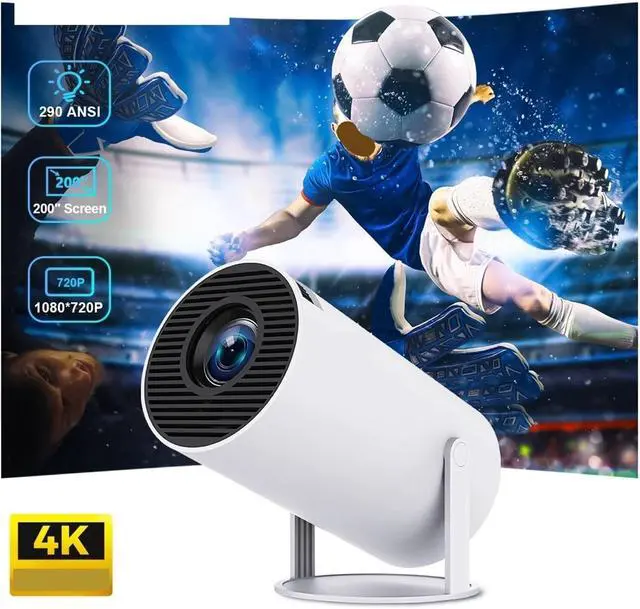Alt view image 5 of 5 - Mini Projector, Projector 4K Wifi6 BT5.0 1080P 1280*720P Home Cinema Outdoor Projetor ,Indoor & Outdoor Use