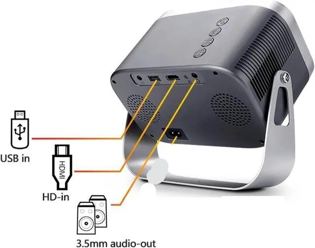 Alt view image 3 of 6 - Mini Projector, Mini Projector Portable 1080P Full HD LED Video Home Theater ,Indoor & Outdoor Use