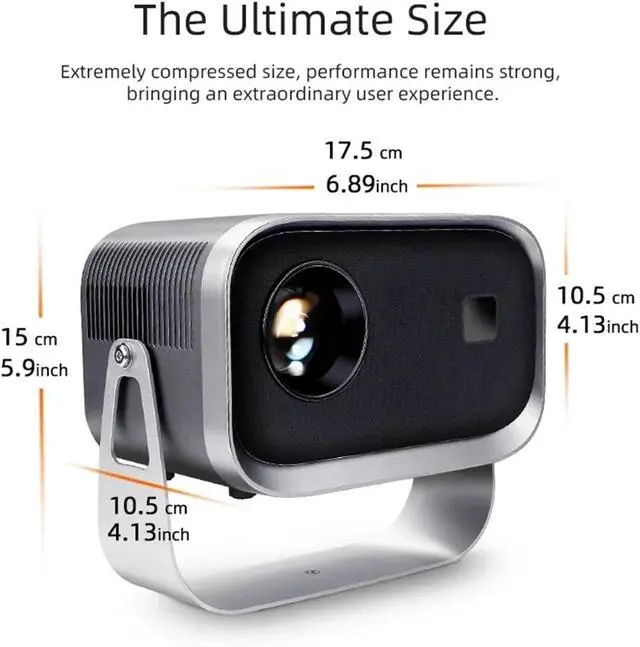 Alt view image 2 of 6 - Mini Projector, Mini Projector Portable 1080P Full HD LED Video Home Theater ,Indoor & Outdoor Use