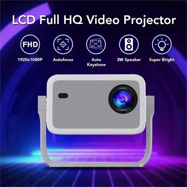 Alt view image 2 of 5 - Mini Projector, Auto 4K Projector 400ANSI 8K Native 720P Max With Wifi6 BT5.4 Portable Outdoor ,Indoor & Outdoor Use