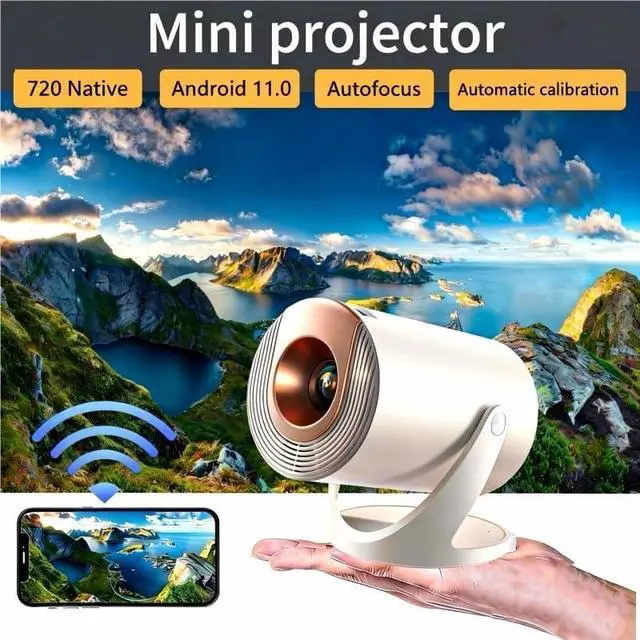 Alt view image 3 of 7 - LED Projector Home Ultra Portable