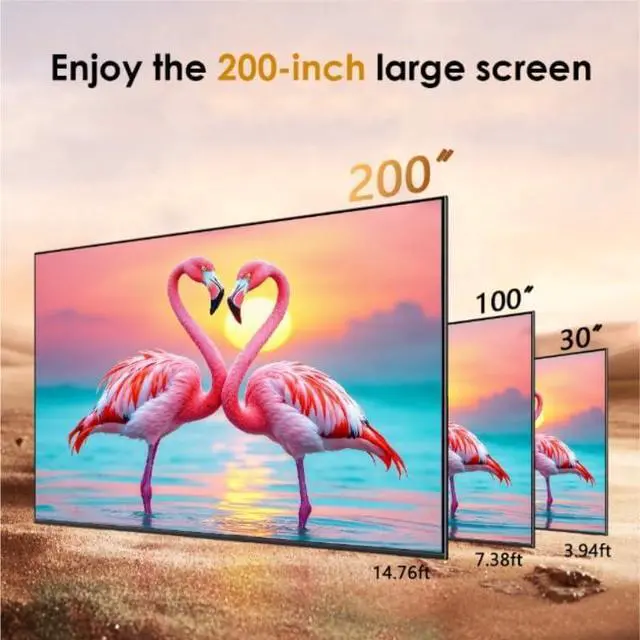 Alt view image 6 of 7 - LED Projector Home Ultra Portable
