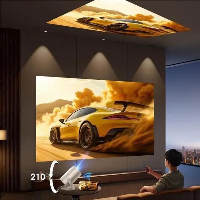 Alt view image 4 of 7 - LED Projector Home Ultra Portable