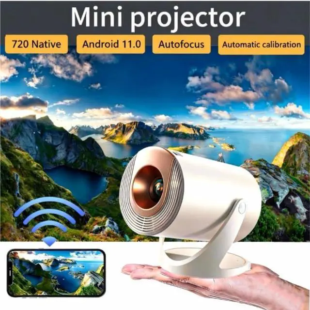 Alt view image 5 of 7 - LED Projector Home Ultra Portable
