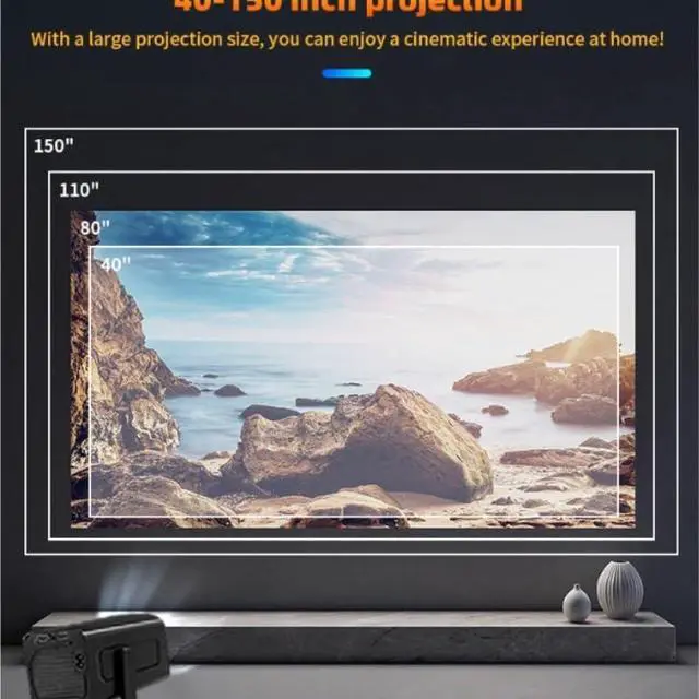 Alt view image 7 of 7 - Home Projector with High Definition Intelligent Theater System