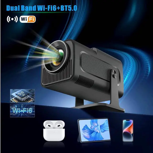 Alt view image 2 of 5 - HY320 Mini CRT 1080P Android 13 HD Home Theater Portable Projector