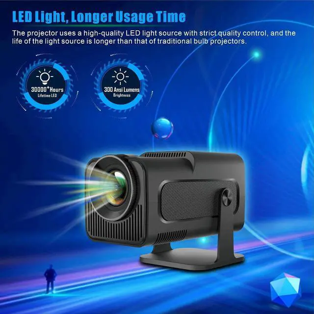 Alt view image 3 of 5 - HY320 Mini CRT 1080P Android 13 HD Home Theater Portable Projector