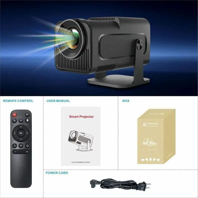 Alt view image 4 of 5 - HY320 Mini CRT 1080P Android 13 HD Home Theater Portable Projector