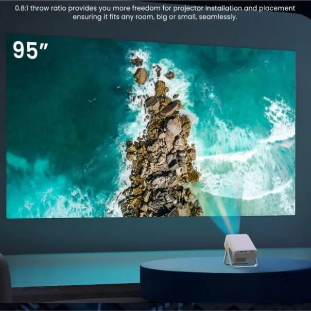 Alt view image 2 of 6 - High Definition Intelligent Projector for Living Room Wall Projection Portable