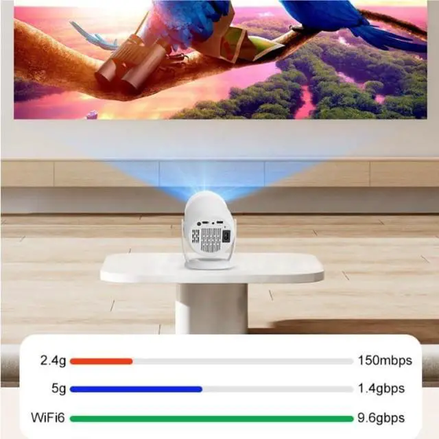 Alt view image 7 of 7 - Home 1080P Resolution Wireless Shared Screen Office Projection Projector
