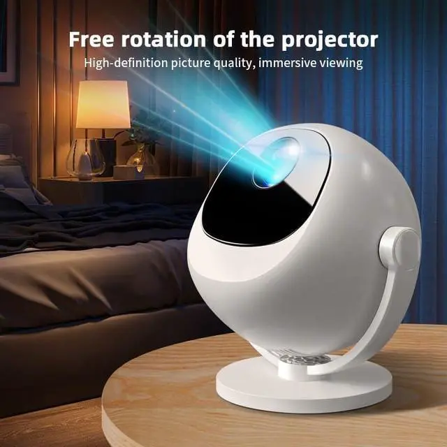 Alt view image 2 of 6 - High Definition Intelligent Projector with 360° Rotation for Home Office Wireless Screen Projection