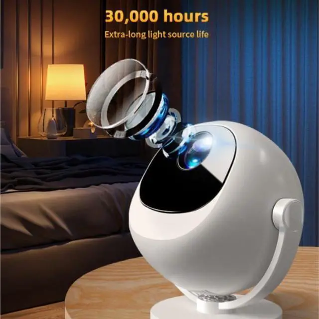 Alt view image 6 of 6 - High Definition Intelligent Projector with 360° Rotation for Home Office Wireless Screen Projection