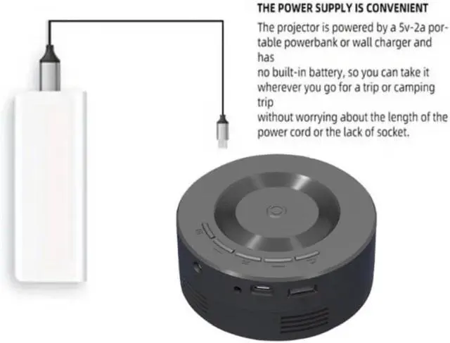 Alt view image 6 of 7 - Home Projector Portable High Definition