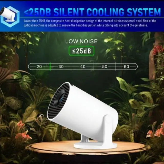 Alt view image 3 of 6 - Projector High Definition Short Throw Wall Projection Portable
