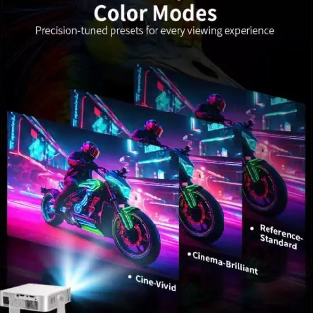 Alt view image 5 of 7 - 1080p High Definition Home Bedroom Wall Mounted Portable Projector for Projection