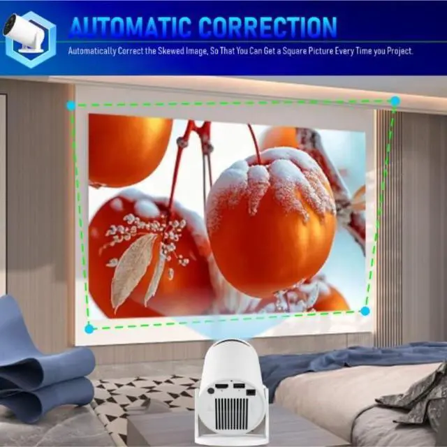Alt view image 4 of 6 - Projector High Definition Short Throw Wall Projection Portable