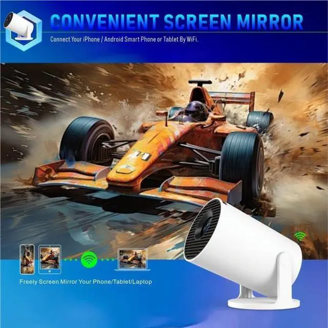 Alt view image 6 of 6 - Projector High Definition Short Throw Wall Projection Portable