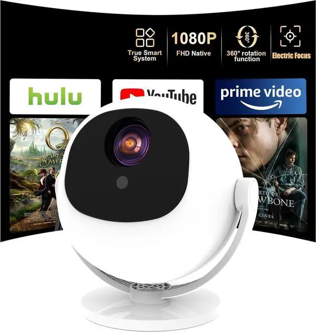 Main image of 1080P Projector, 400 Lumens Brightness Indoor Outdoor Portable Projector, Cinema Quality Viewing for Home Entertainment