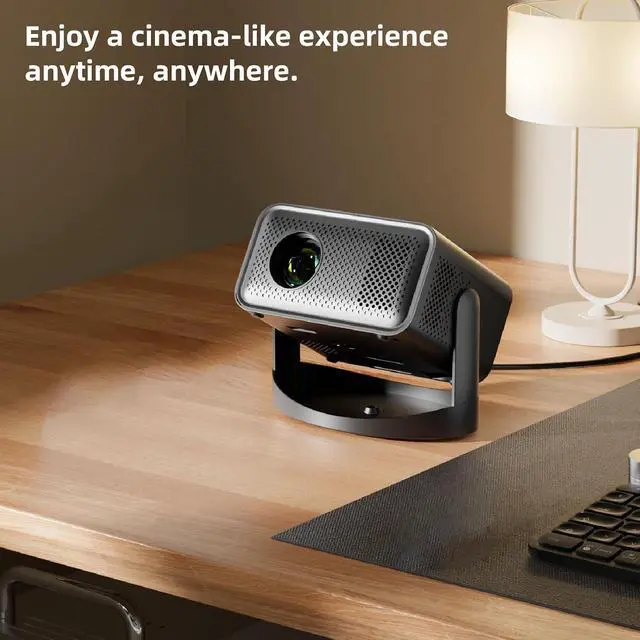 Alt view image 4 of 7 - Portable Projector, 11.0 Movie Projector with 1GB Cache 8GB Memory Bluetooth 5.3 Wireless Screen Mirroring, for Camping Travel Theater (US Plug)