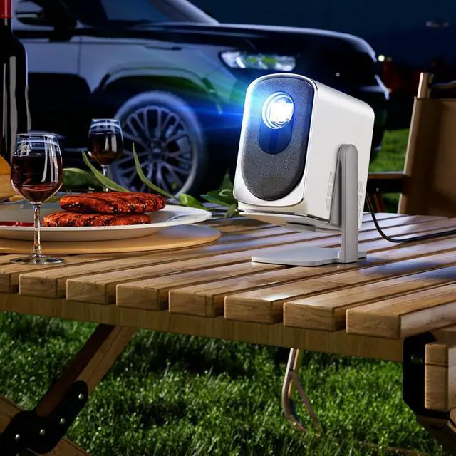 Alt view image 6 of 7 - Portable HD Projector, 1GB Cache 8GB Memory Wireless Screen Mirroring, with 11.0 Support, for Home Outdoor Use (US Plug)
